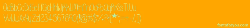 Whisperadream Font – Green Fonts on Orange Background
