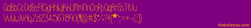 fuente Whisperadream – Fuentes Naranjas Sobre Fondo Morado