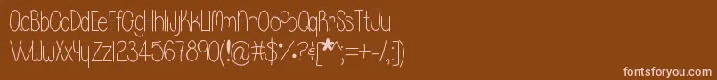 Whisperadream Font – Pink Fonts on Brown Background