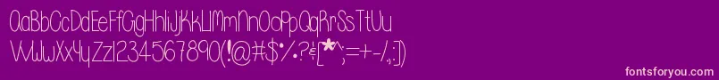 Whisperadream Font – Pink Fonts on Purple Background
