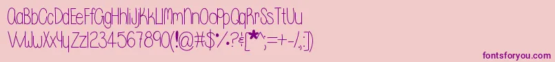 Whisperadream-Schriftart – Violette Schriften auf rosa Hintergrund