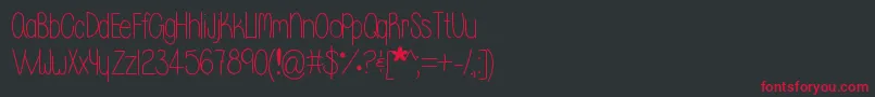 Whisperadream Font – Red Fonts on Black Background
