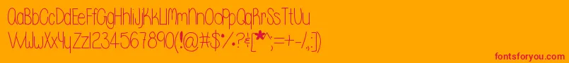 Whisperadream Font – Red Fonts on Orange Background