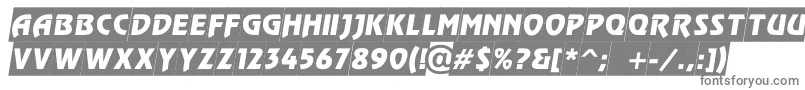 ARewindertitulslgobl-fontti – harmaat kirjasimet valkoisella taustalla