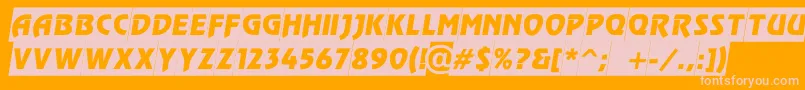 ARewindertitulslgobl Font – Pink Fonts on Orange Background