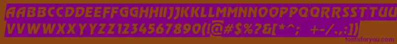 ARewindertitulslgobl Font – Purple Fonts on Brown Background