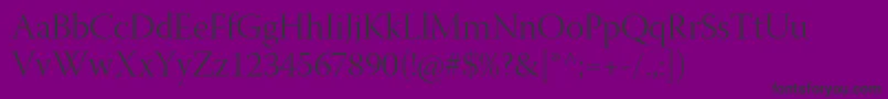 WarnockproLightdisp Font – Black Fonts on Purple Background
