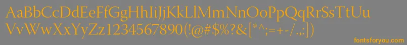 WarnockproLightdisp Font – Orange Fonts on Gray Background