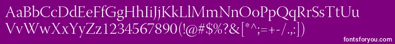 WarnockproLightdisp Font – White Fonts on Purple Background