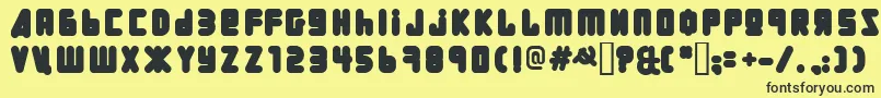UralPha Font – Black Fonts on Yellow Background