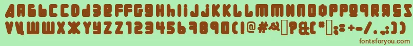 UralPha Font – Brown Fonts on Green Background