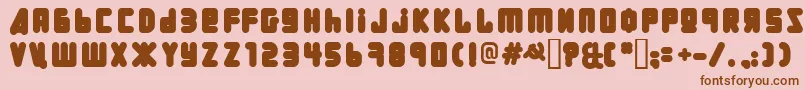 UralPha Font – Brown Fonts on Pink Background