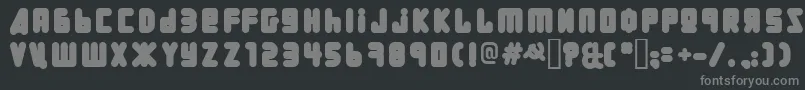 フォントUralPha – 黒い背景に灰色の文字