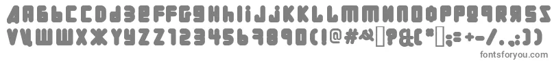 フォントUralPha – 白い背景に灰色の文字