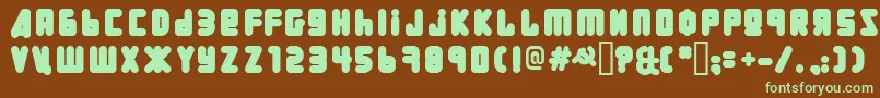 UralPha Font – Green Fonts on Brown Background