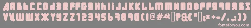 UralPha Font – Pink Fonts on Gray Background