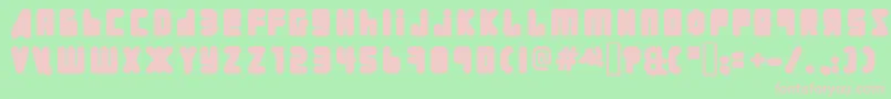 UralPha Font – Pink Fonts on Green Background