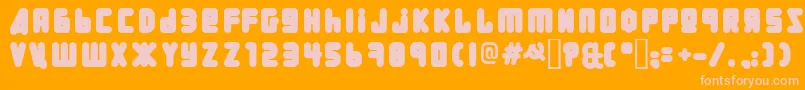 UralPha Font – Pink Fonts on Orange Background