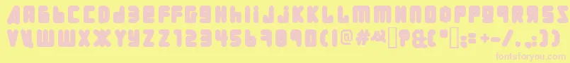 UralPha Font – Pink Fonts on Yellow Background