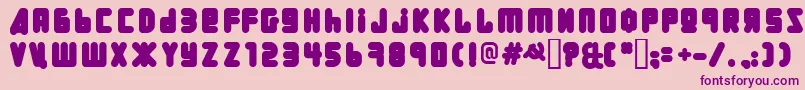 UralPha-Schriftart – Violette Schriften auf rosa Hintergrund
