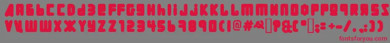 UralPha Font – Red Fonts on Gray Background