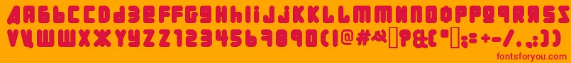 UralPha Font – Red Fonts on Orange Background