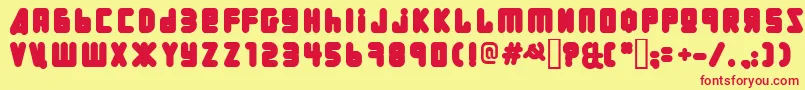 UralPha Font – Red Fonts on Yellow Background