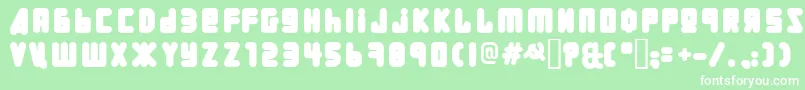 UralPha Font – White Fonts on Green Background