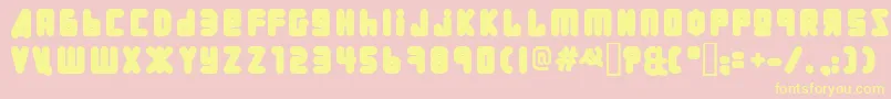 UralPha Font – Yellow Fonts on Pink Background