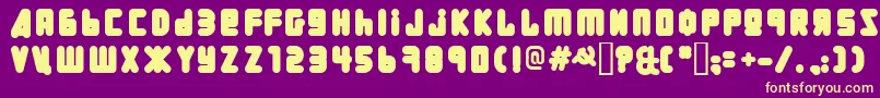 UralPha Font – Yellow Fonts on Purple Background