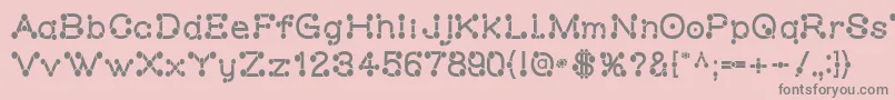 Matchstick Font – Gray Fonts on Pink Background