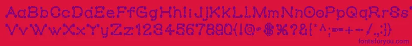 Matchstick Font – Purple Fonts on Red Background