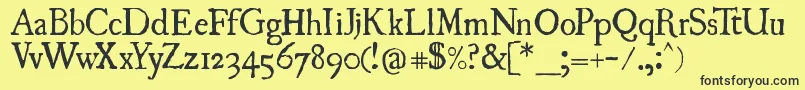 Uglyqua Font – Black Fonts on Yellow Background