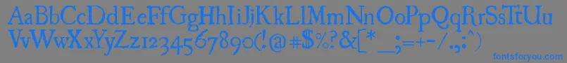 Uglyqua Font – Blue Fonts on Gray Background