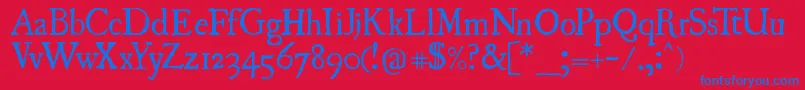 Uglyqua Font – Blue Fonts on Red Background