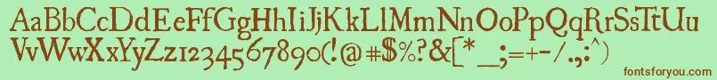 Uglyqua Font – Brown Fonts on Green Background