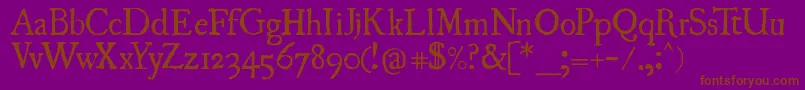 Uglyqua Font – Brown Fonts on Purple Background