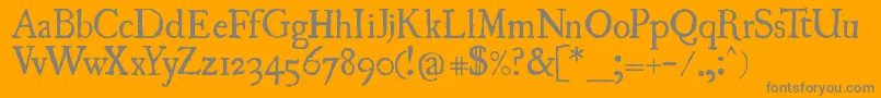 Uglyqua Font – Gray Fonts on Orange Background