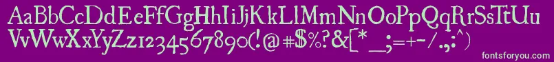 Uglyqua Font – Green Fonts on Purple Background