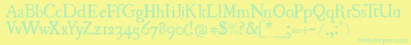 Uglyqua Font – Green Fonts on Yellow Background