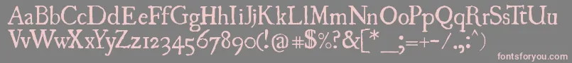 Uglyqua Font – Pink Fonts on Gray Background