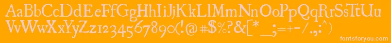 Uglyqua Font – Pink Fonts on Orange Background