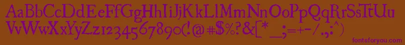 Uglyqua Font – Purple Fonts on Brown Background