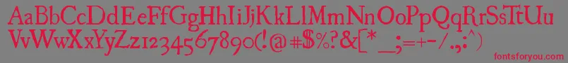 Uglyqua Font – Red Fonts on Gray Background