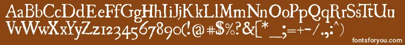 Uglyqua Font – White Fonts on Brown Background