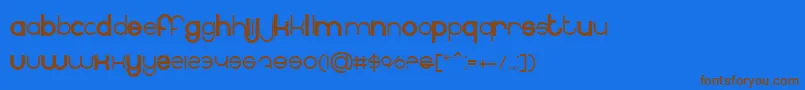 BnInternet Font – Brown Fonts on Blue Background