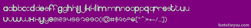 Шрифт BnInternet – зелёные шрифты на фиолетовом фоне