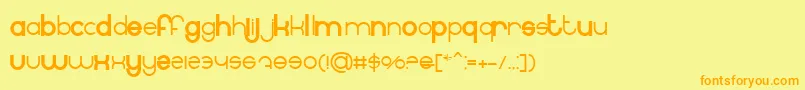 BnInternet Font – Orange Fonts on Yellow Background