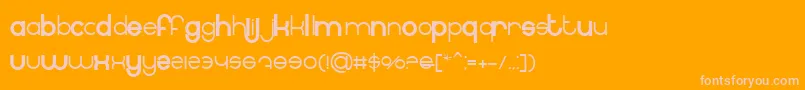 BnInternet Font – Pink Fonts on Orange Background
