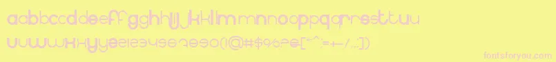 BnInternet Font – Pink Fonts on Yellow Background